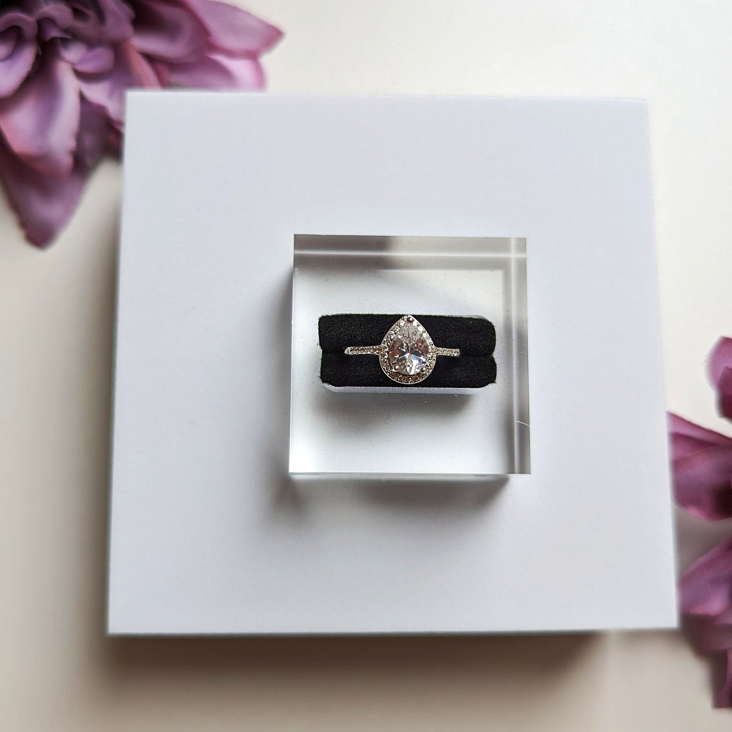 The silver and cubic zirconia Meredith ring. 